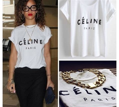 celine t shirt rihanna